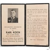 Kép 1/2 - Német Halálozási Értesítő  -  Karl Koch - Sterbebild  - Gyalogság