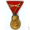Kép 1/3 - Magyar Koronás Bronzérem Hadiszalagon Kardokkal - Ungarische Bronzene Signum Laudis Am Kriegsband Mit Schwertern - Jelöletlen