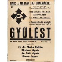 Magyar Nemzeti Szocialista Párt Plakát - 1938