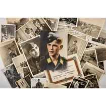 Német Második Világháborús Fotó Tétel Halálozási Értesítővel - Foto Konvolut Mit Sterbebild