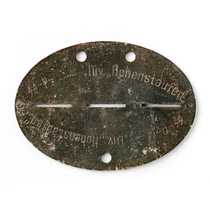 Német Védőosztag Azonosító Cédula - Erkennungsmarken - SS-PZ - Div. "Hohenstaufen" 
