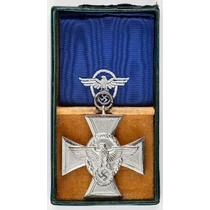 Német Rendőrségi Szolgálati Érdemjel 2. Fokozat Tokjában - Polizei Dienstauszeichnungen 2. Stufe Mit Etui