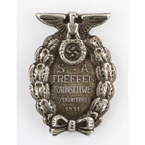 Az 1931-es Braunschweigi SA Találkozó Jelvénye - Das Abzeichen vom SA – Treffen in Braunschweig 1931 - "RZM 17"