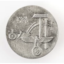 Német Politikai Propaganda Jelvény - Május 1. - Mai 1. 1936. - "Deschler & Sohn"