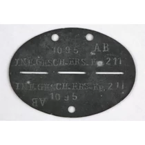 Német Azonosító Cédula - Erkennungsmarke - “Infanterie-Geschütz-Ersatz-Kompanie 211” - Magyar Vonatkozás