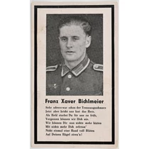 Német Halálozási Értesítő  -  Johann Ivanscich - Sterbebild - Páncélgránátos