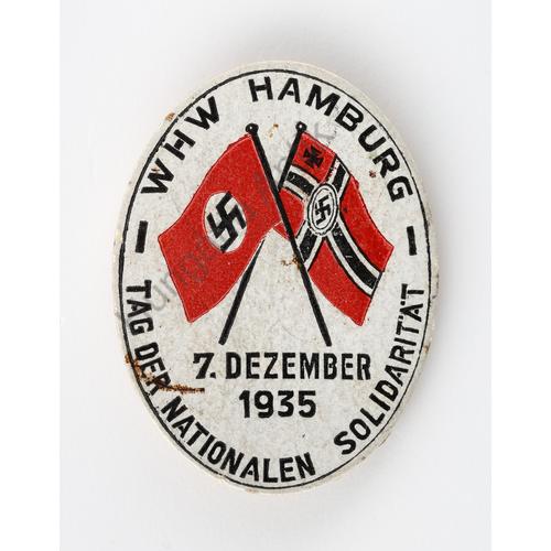 Német Téli Segélyező Jelvény  - Winterhilfswerk Abzeichen - Hamburg - National Solidarität