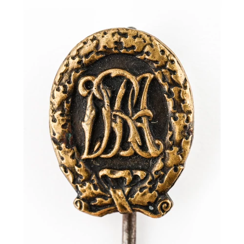 Német DRA Sportjelvény Bronz Fokozat Miniatűr - Deutscher Reichsausschuss Für Leibesübungen In Bronze Miniatur 